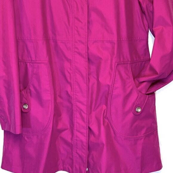 New Lands  End Back pleated All Weather Pink Coat Womens Sz S 6 8 - Picture 9 of 10